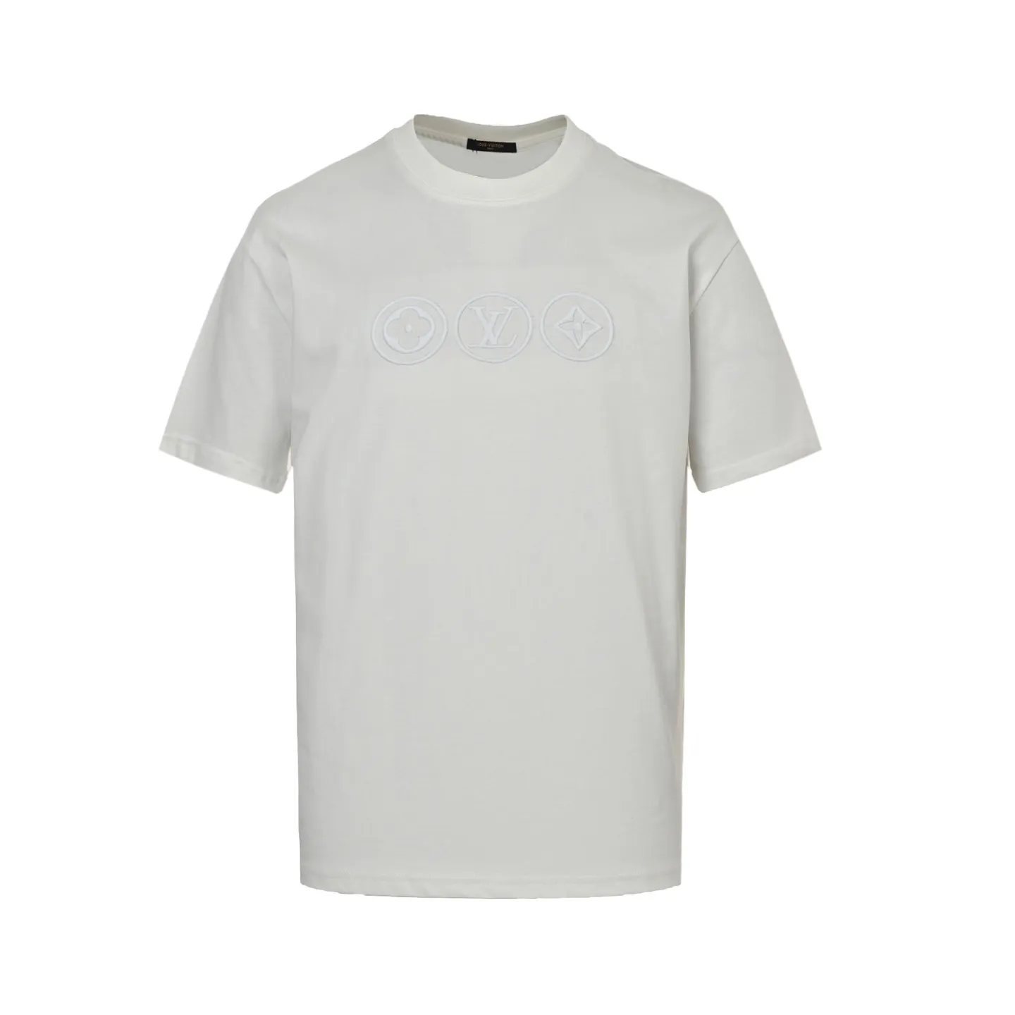 Louis Vuitton/Louis Vuitton 25ss three-ring old flower embroidered short sleeves